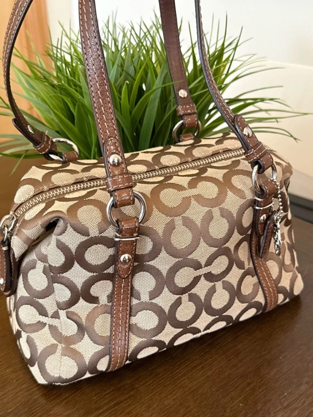 Coach Julia Op Art Small Satchel - Picture 2 of 7